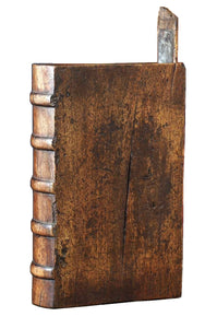 ANTIQUE 18TH CENTURY HAND-CARVED OAK SECRET BOOK BOX DOCUMENT SAFE