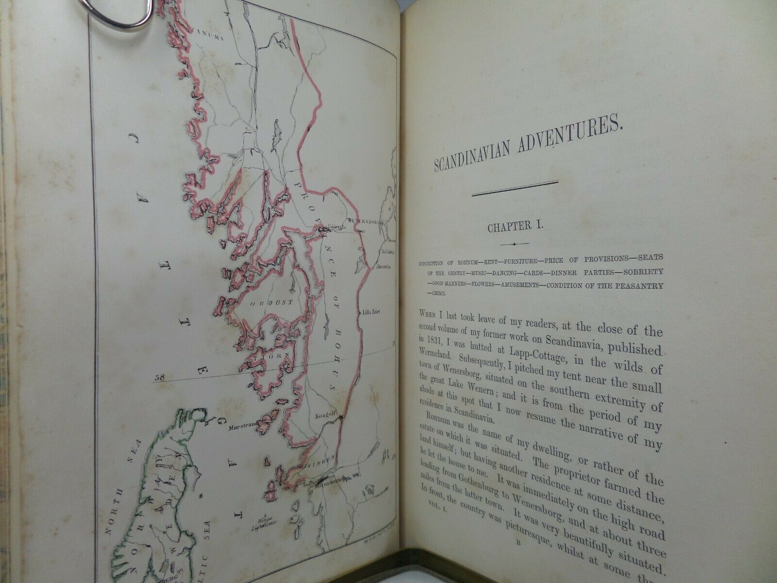 SCANDINAVIAN ADVENTURES BY L. LLOYD 1854 SECOND EDITION, LEATHER-BOUND SET