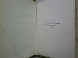 THE WORKS OF ROBERT LOUIS STEVENSON IN 14 LEATHER-BOUND VOLUMES CIRCA 1920