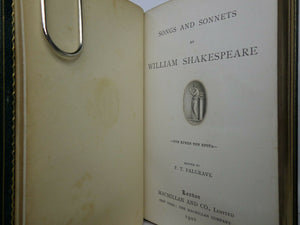 SONGS & SONNETS BY WILLIAM SHAKESPEARE 1902 SANGORSKI & SUTCLIFFE FINE BINDING