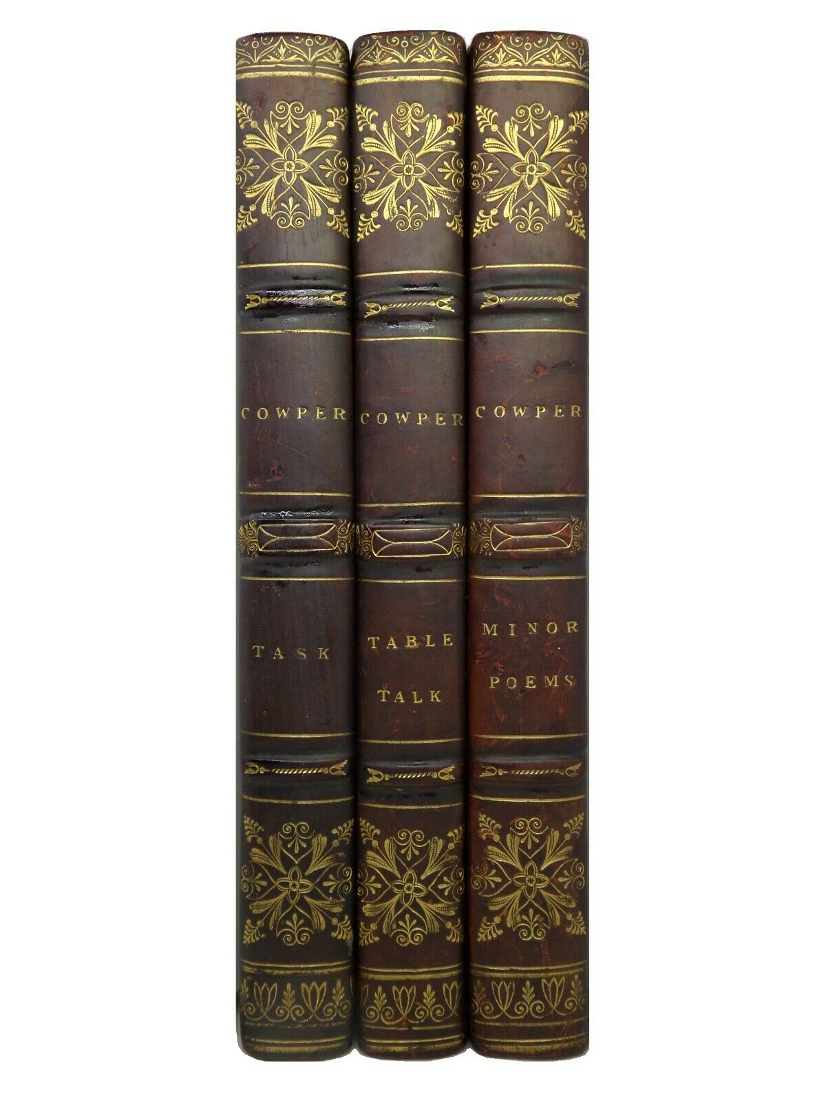 THE WORKS OF WILLIAM COWPER 1817-1818 IN THREE VOLUMES, FINELY BOUND