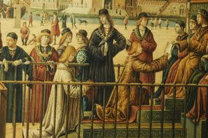 L. DESIDERY SIGNED WATERCOLOUR (19TH CENTURY) AFTER VITTORE CARPACCIO'S ORIGINAL - ITALIAN RENAISSANCE SCENE - ARRIVAL OF THE AMBASSADORS