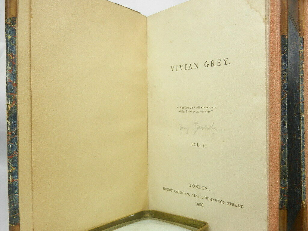 VIVIAN GREY BY BENJAMIN DISRAELI 1826-1827 FIRST EDITION SET IN FIVE VOLUMES