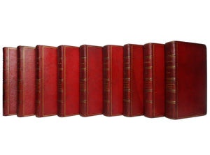 THE PLAYS OF WILLIAM SHAKESPEARE IN 9 VOLUMES 1798 FINE GEORGIAN MOROCCO BINDING