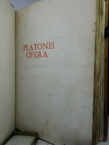 THE WORKS OF PLATO 1517 [PLATONIS OPERA] CONTEMPORARY FOLIO BINDING