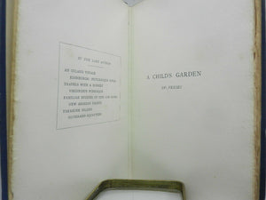 A CHILD'S GARDEN OF VERSES BY ROBERT LOUIS STEVENSON 1885 True First Edition
