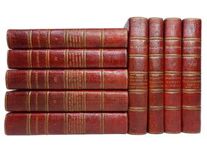 THE PLAYS OF WILLIAM SHAKESPEARE IN 9 VOLUMES 1798 FINE GEORGIAN MOROCCO BINDING