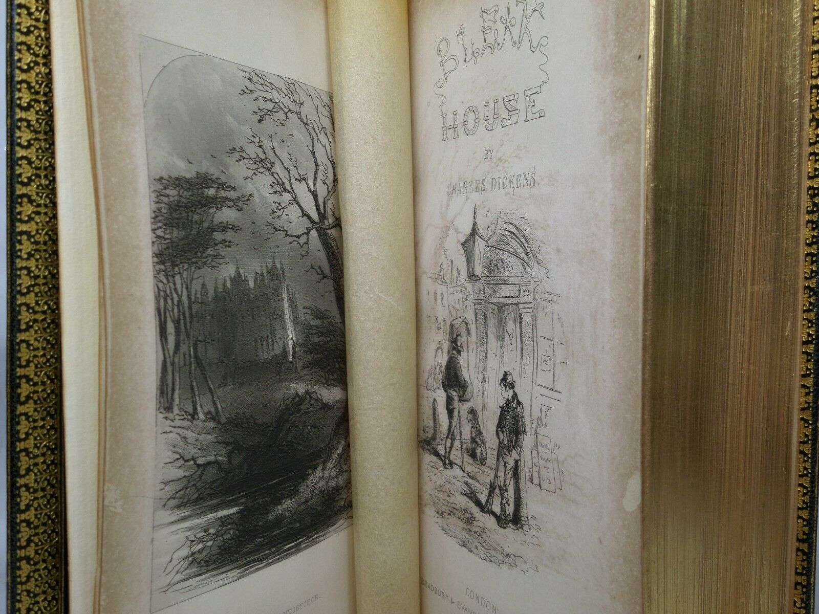 BLEAK HOUSE BY CHARLES DICKENS 1853 FIRST EDITION, BAYNTUN RIVIERE BINDING