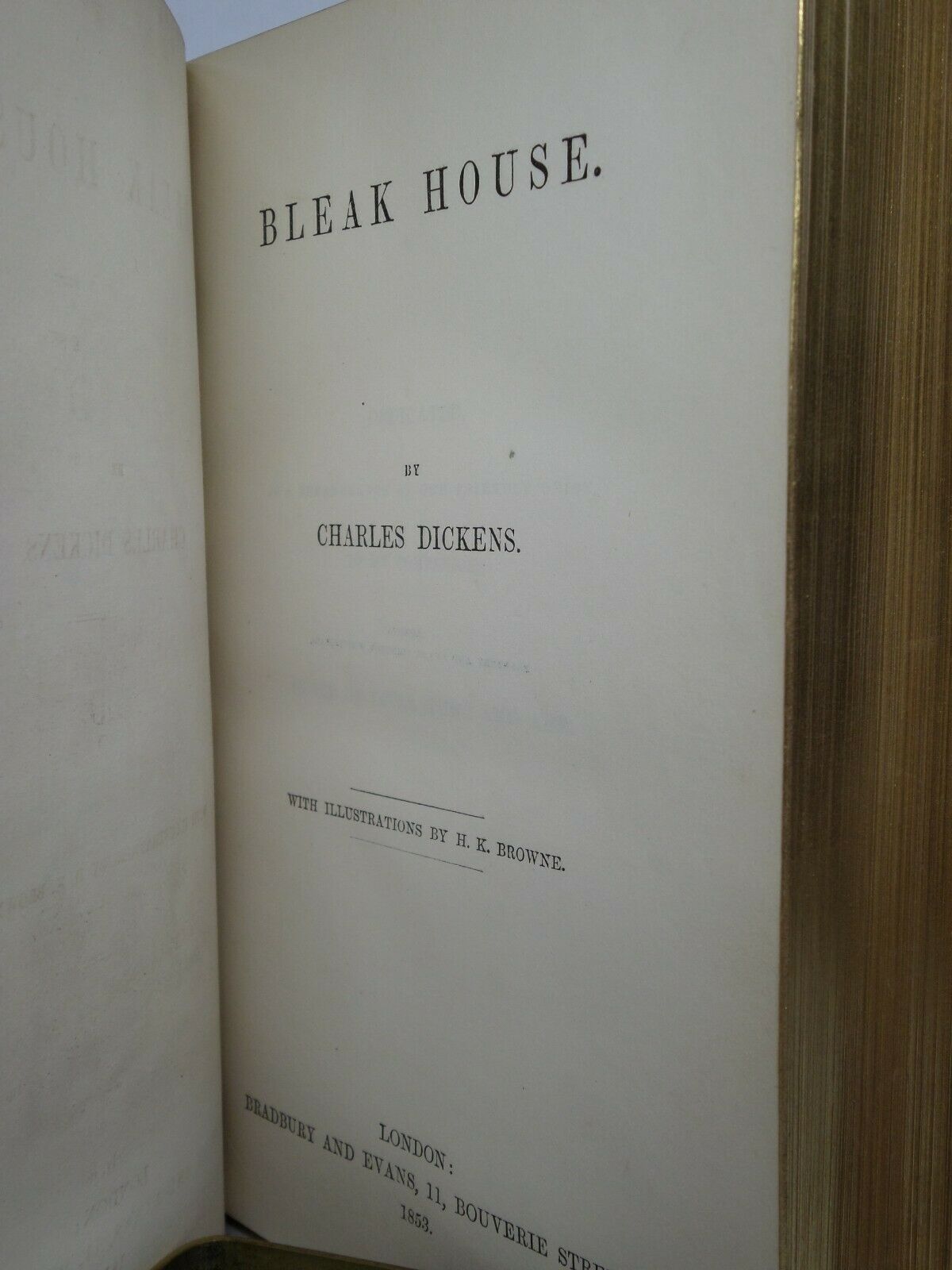 BLEAK HOUSE BY CHARLES DICKENS 1853 FIRST EDITION, BAYNTUN RIVIERE BINDING