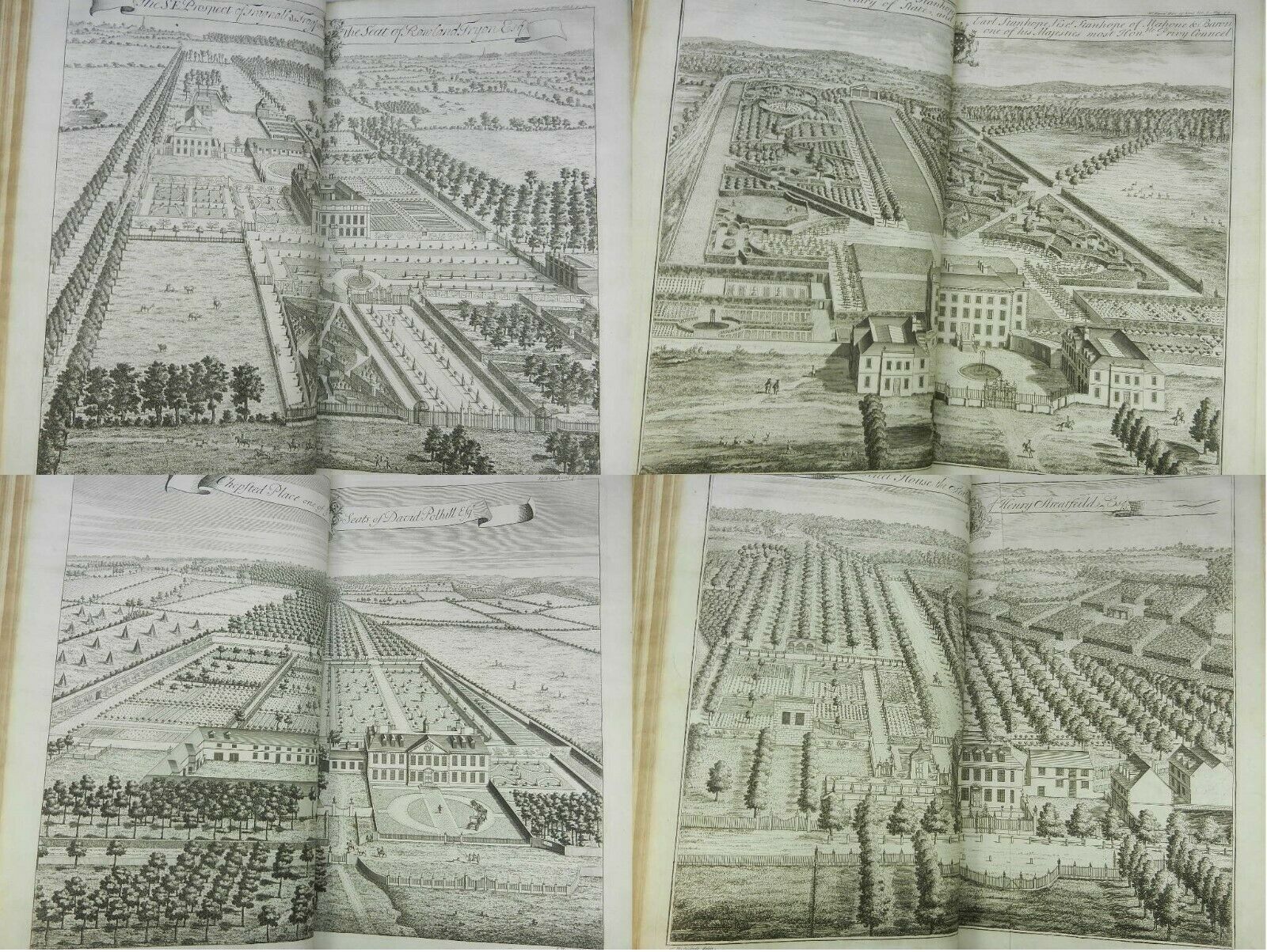 THE HISTORY OF KENT BY JOHN HARRIS 1719 First Edition, 43 Fine Engraved Plates