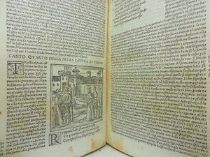 THE DIVINE COMEDY OF DANTE ALIGHIERI 1520 Woodcut Illustrations, Landino's Comments