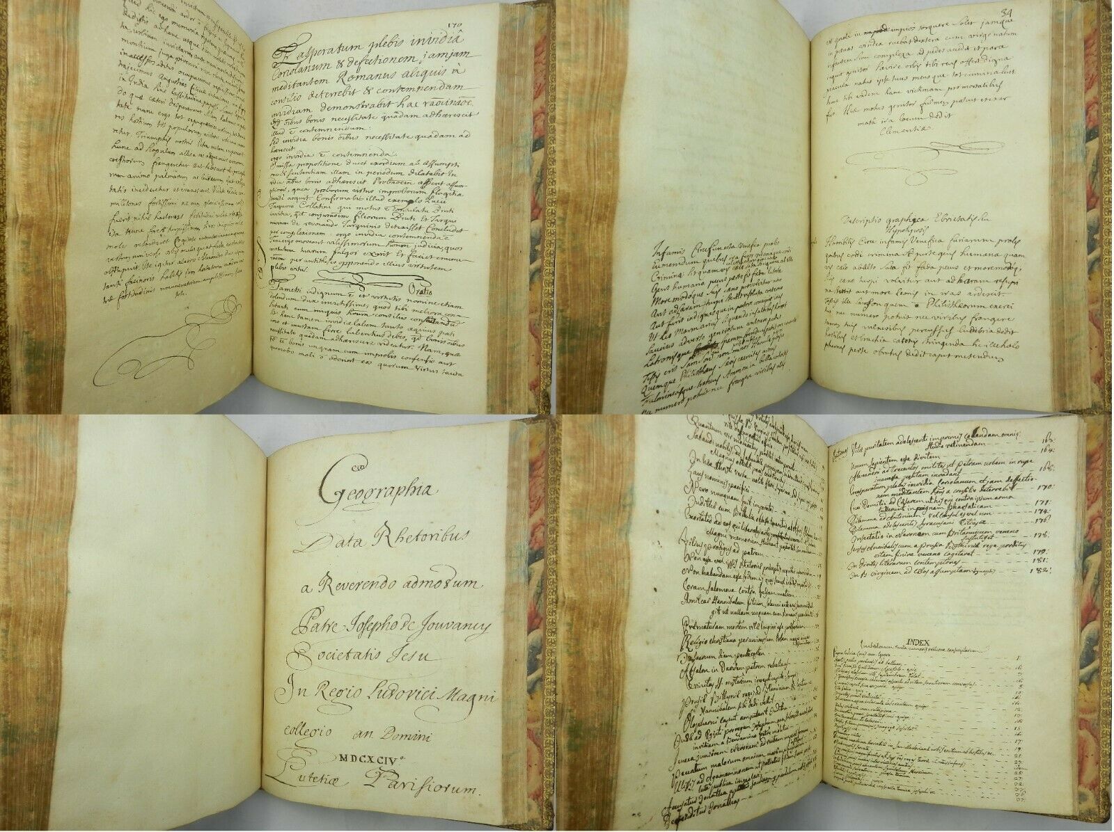 17TH CENTURY ROYAL FRENCH BINDING: Manuscript Scholarly Classics Compendium