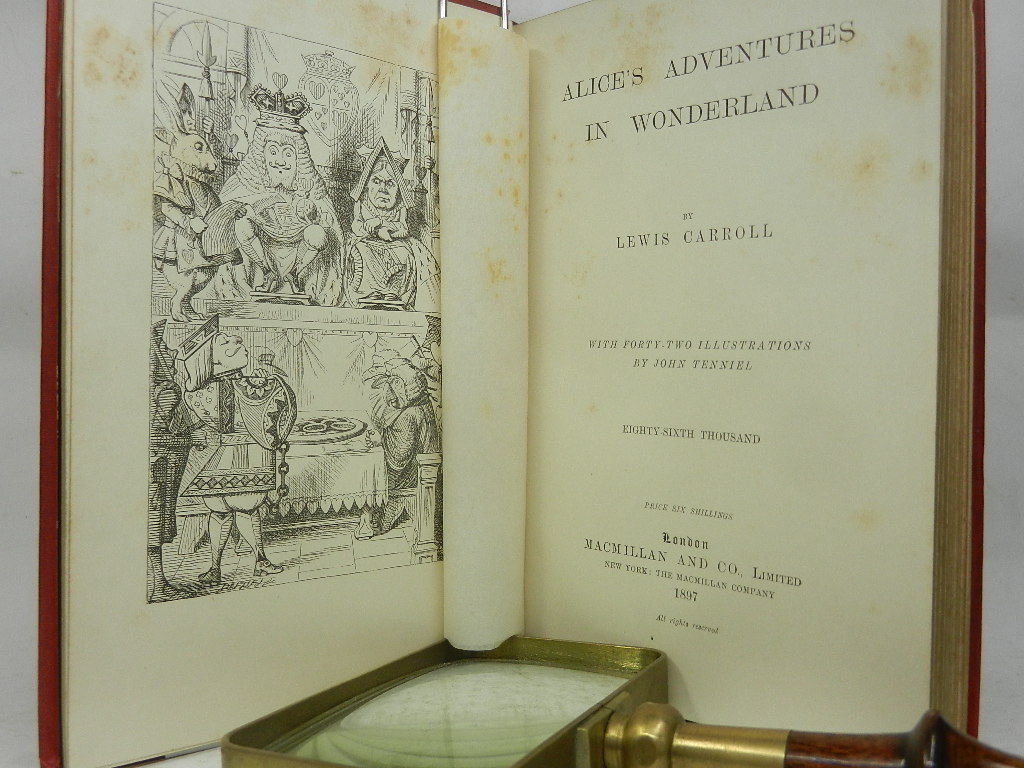 ALICE'S ADVENTURES IN WONDERLAND & THROUGH THE LOOKING-GLASS 1897 UNIFORM EDITIONS BY LEWIS CARROLL