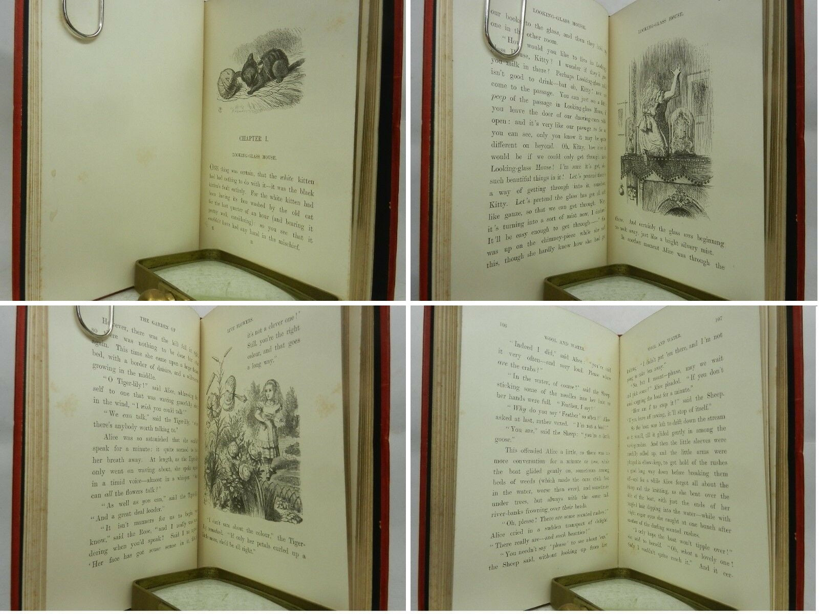 ALICE'S ADVENTURES IN WONDERLAND & THROUGH THE LOOKING-GLASS 1897 UNIFORM EDITIONS BY LEWIS CARROLL