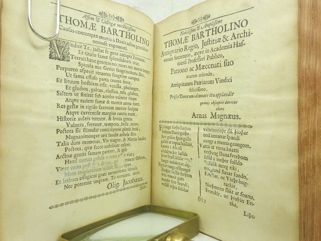 ANTIQUITATUM DANICARUM BY THOMAS BARTHOLIN 1689 First Edition