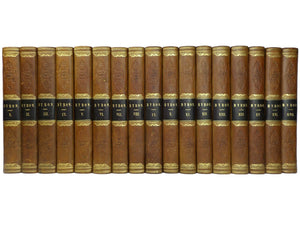 THE POETICAL WORKS OF LORD BYRON IN 17 VOLUMES 1832-1833 FINE LEATHER-BINDINGS