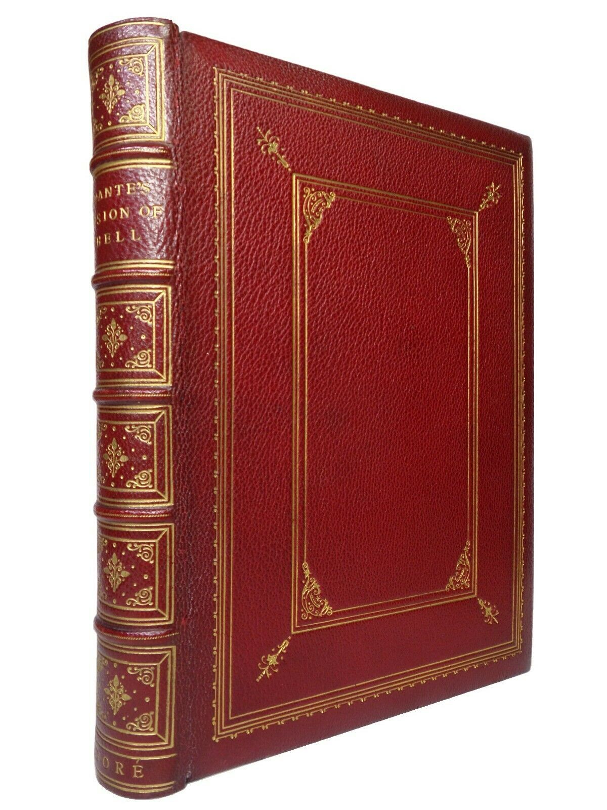 THE VISION OF HELL BY DANTE ALIGHIERI 1892 FINE MOROCCO BINDING, GUSTAVE DORE ILLUSTRATIONS