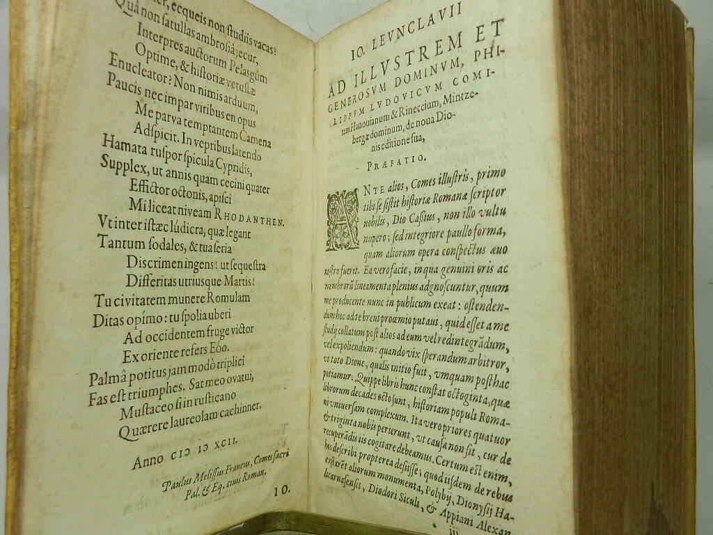 CASSIUS DIO COCCEIANUS : HISTORIAE ROMANAE LIBRI XLVI 1592