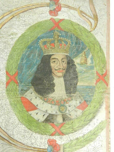 CHARLES II PORTRAIT INDENTURE FRAGMENT CIRCA 1600'S