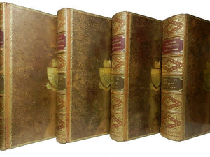 ENGLISH LITERATURE BY GARNETT & GOSSE 1903-1906 BICKERS TREE-CALF BINDINGS IN FOUR VOLUMES