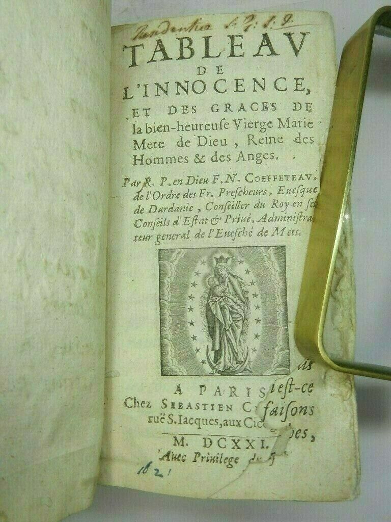 TABLEAU DE L'INNOCENCE BY NICOLAS COEFFETEAU 1621 Extremely Rare First Edition