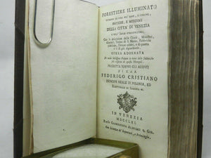 FORESTIERO ILLUMINATO INTORNO LE COSE PIU RARE... GIOVANNI BATTISTA ALBRIZZI 1761 Rare Venice Guidebook