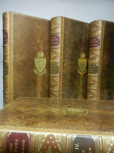 ENGLISH LITERATURE BY GARNETT & GOSSE 1903-1906 BICKERS TREE-CALF BINDINGS IN FOUR VOLUMES