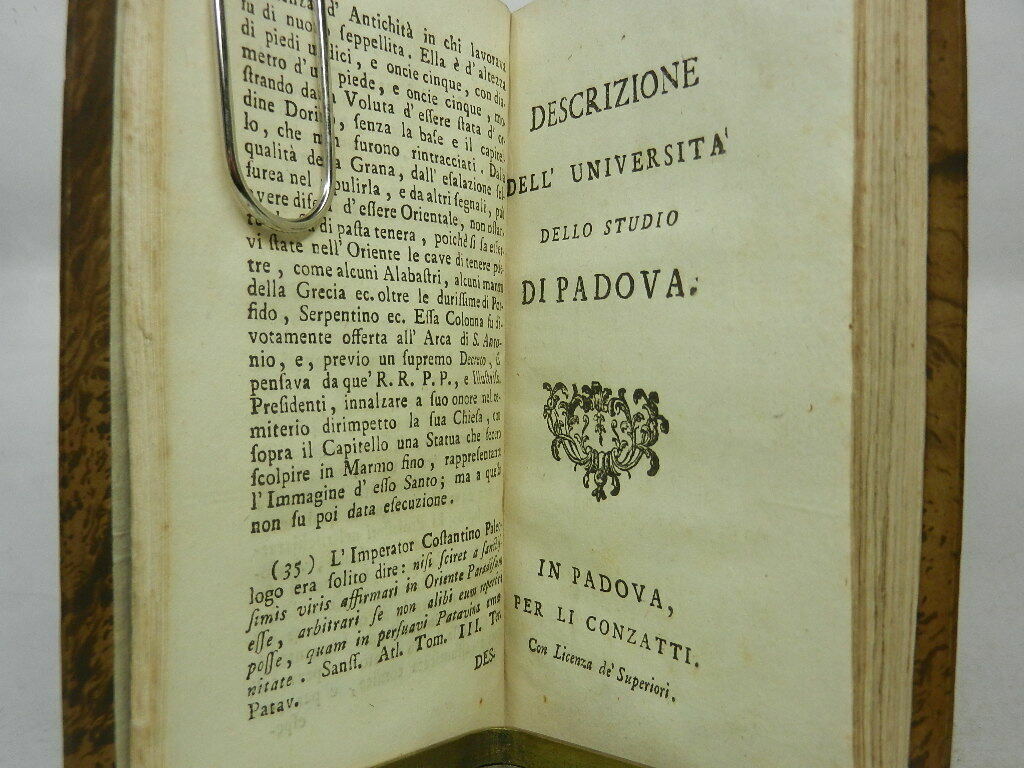 STORICA DIMOSTRAZIONE DELLA CITTA DI PADOVA [PADUA]... Giovanni Meschinello 1767