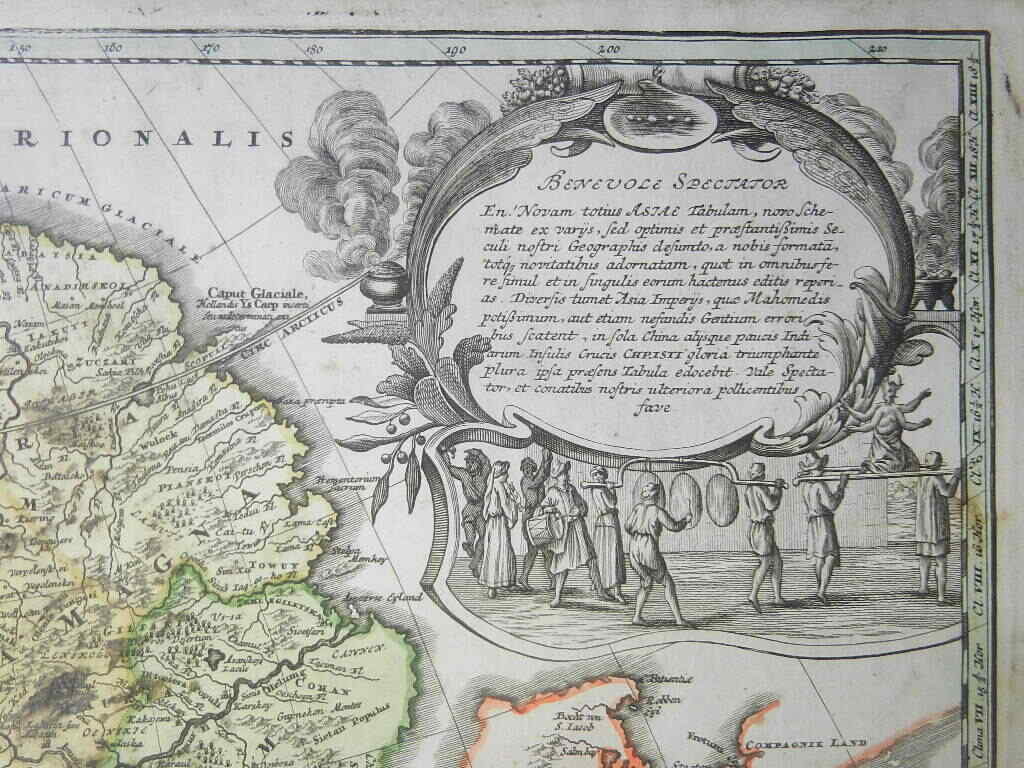 LARGE ANTIQUE MAP OF ASIA BY JOHANN HOMANN C1720 Recentissima Asiae Delineatio, Qua Status et Imperia Totius Orientis unacum Orientalibus Indiis exhibentur