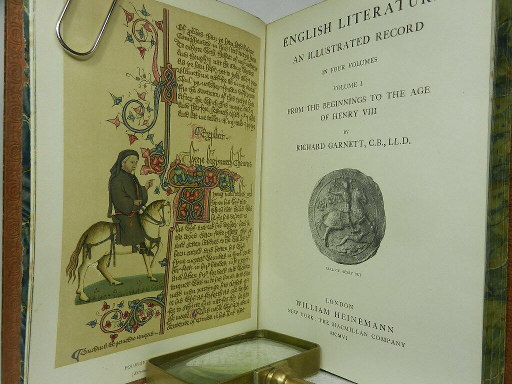 ENGLISH LITERATURE BY GARNETT & GOSSE 1903-1906 BICKERS TREE-CALF BINDINGS IN FOUR VOLUMES