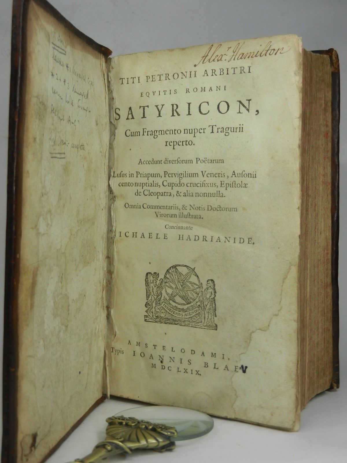 THE SATYRICON + TRAGURIAN FRAGMENT BY PETRONIUS ARBITER 1669-71