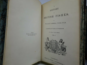 A HISTORY OF BRITISH FISHES BY WILLIAM YARRELL 1836 FIRST EDITION, LEATHER-BOUND
