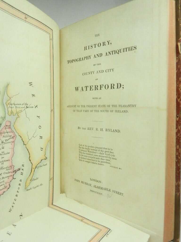 HISTORY, TOPOGRAPHY & ANTIQUITIES OF WATERFORD BY R.H. RYLAND 1824 First Edition