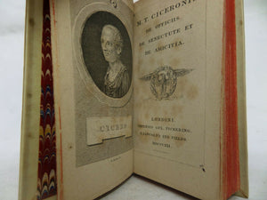 MINIATURE BOOK : CICERO'S DE OFFICIIS, DE SENECTUTE & DE AMICITIA - Vellum-Bound