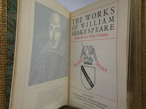 THE WORKS OF WILLIAM SHAKESPEARE 1934 FINE TREE CALF BINDING BY RIVIERE