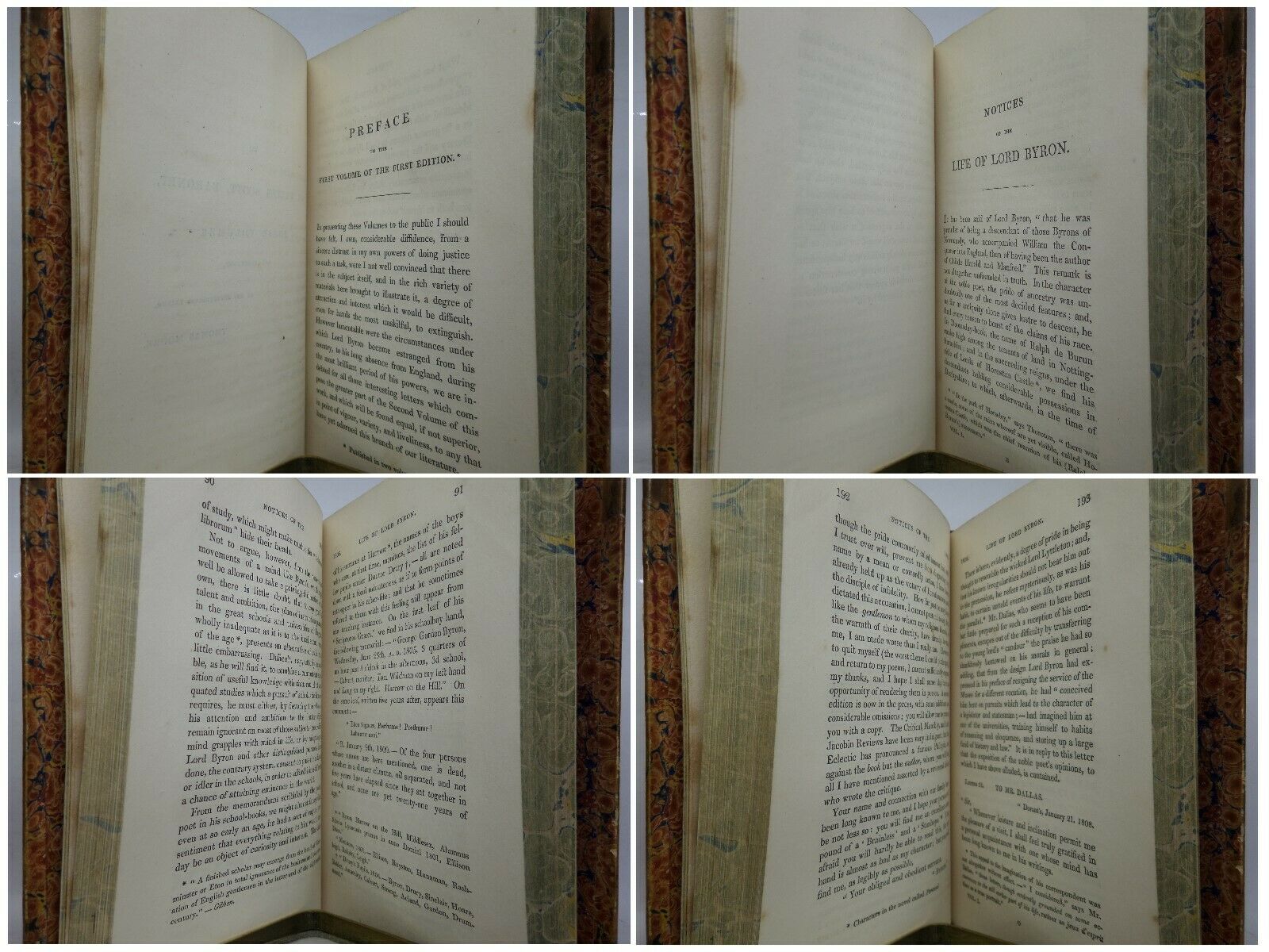 THE POETICAL WORKS OF LORD BYRON IN 17 VOLUMES 1832-1833 FINE LEATHER-BINDINGS