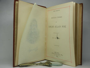 THE COMPLETE POETICAL WORKS OF EDGAR ALLAN POE 1887 Fine Decorative Cloth Covers