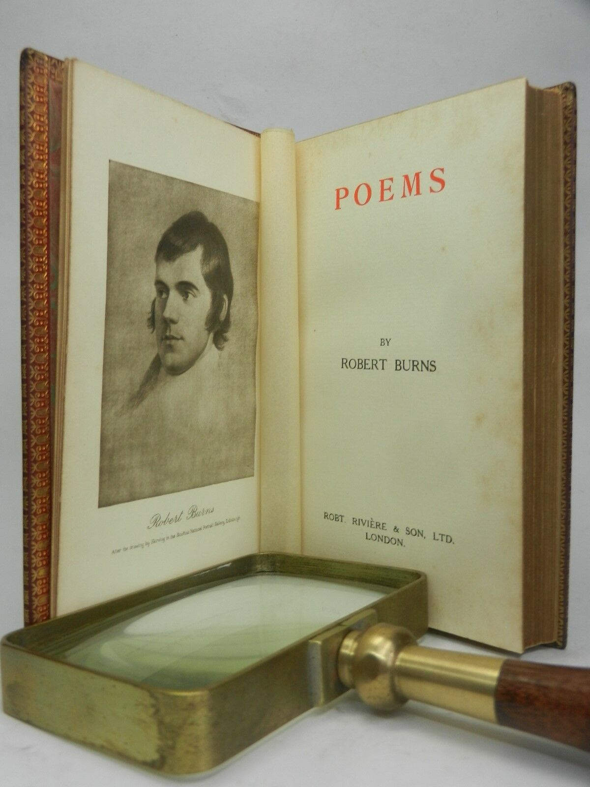 POEMS BY ROBERT BURNS C.1910 FINE RIVIERE BINDING