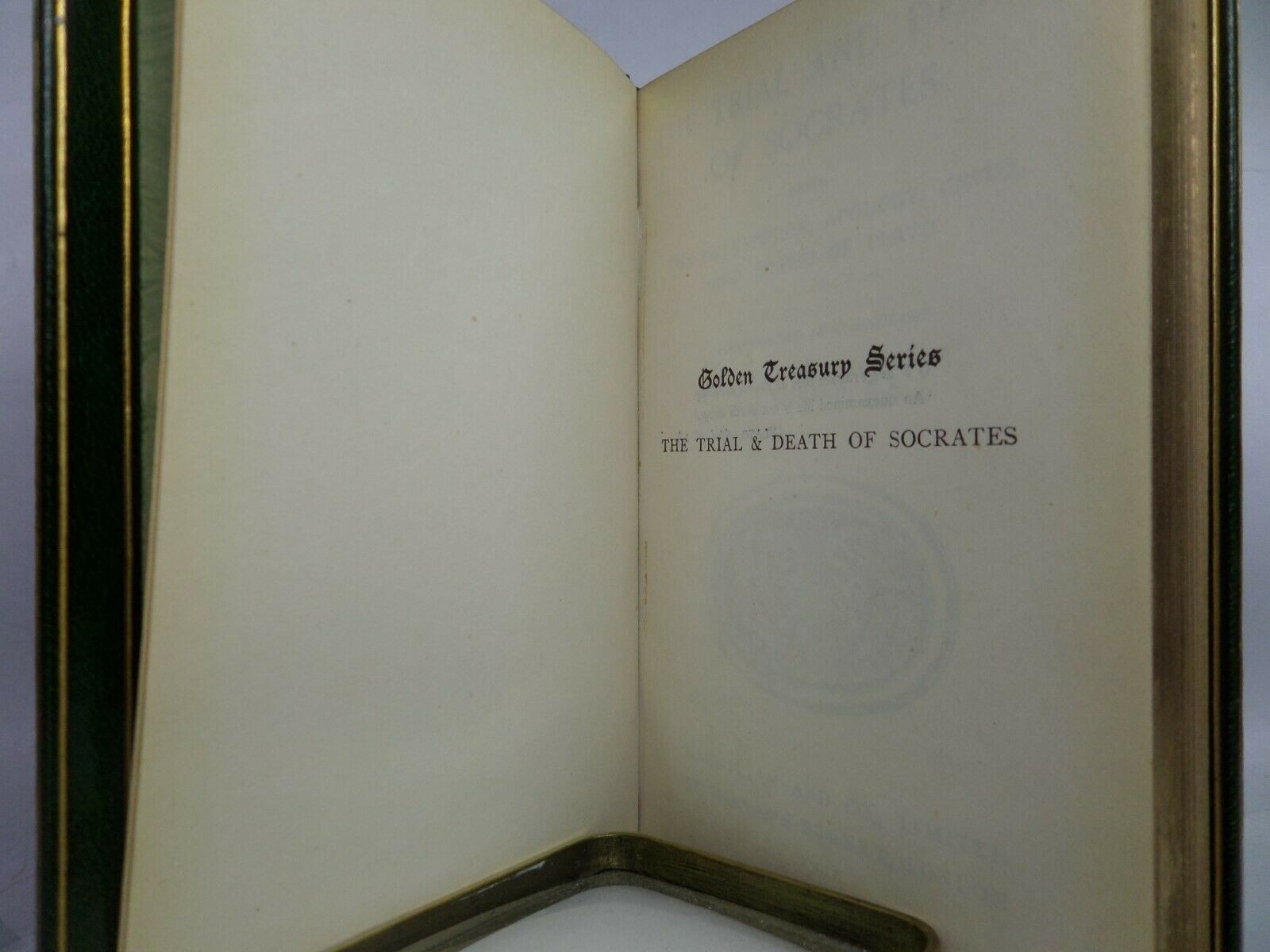THE TRIAL AND DEATH OF SOCRATES BY PLATO 1946 SANGORSKI & SUTCLIFFE FINE BINDING