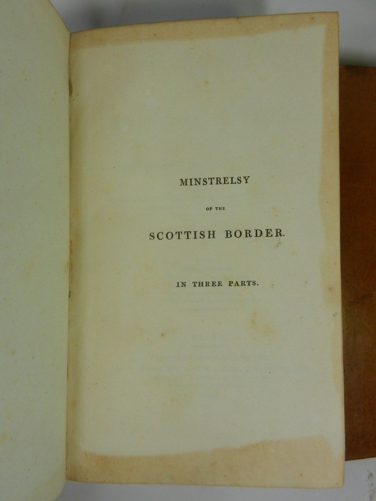 MINSTRELSY OF THE SCOTTISH BORDER BY SIR WALTER SCOTT 1802 First Edition