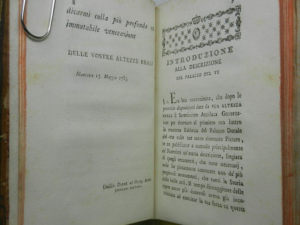 DESCRIZIONE STORICA DELLE PITTURE DEL REGIO-DUCALE PALAZZO... GIO. BOTTANI 1783