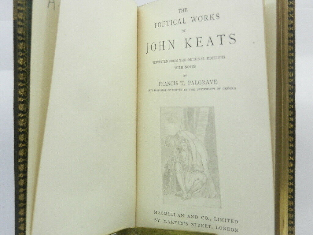 THE POETICAL WORKS OF JOHN KEATS 1924 Fine Riviere Leather Binding