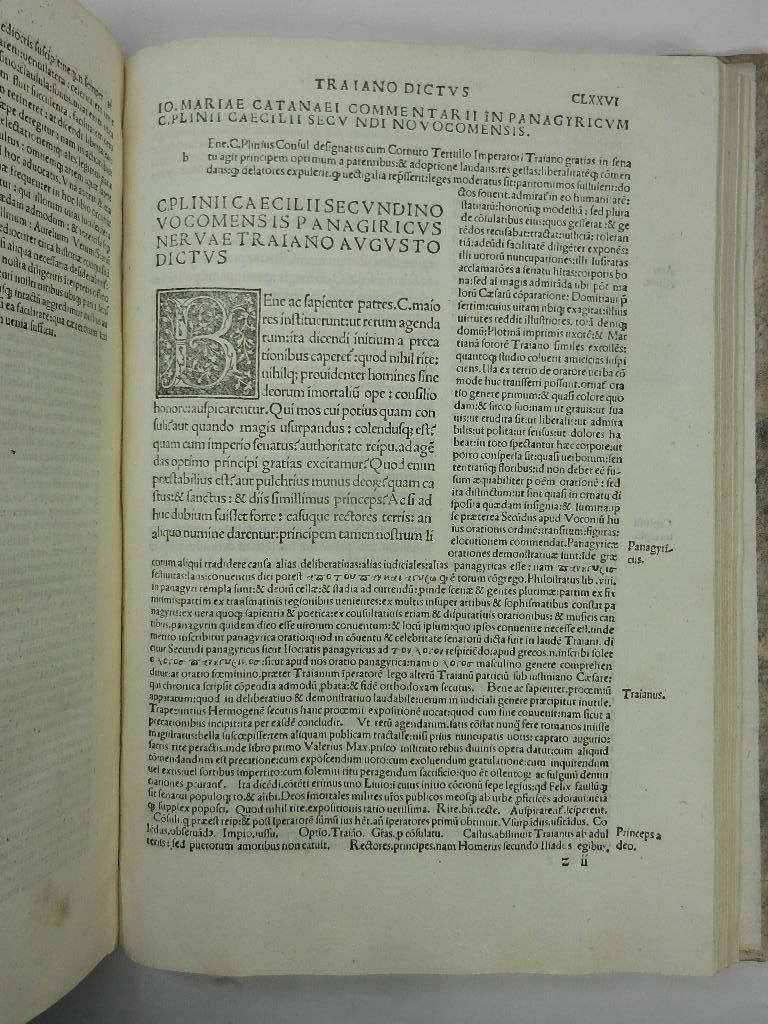 1506 WORKS OF PLINY THE YOUNGER Panegyrics Letters Trajan, Post-incunabulum
