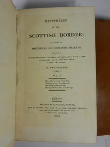 MINSTRELSY OF THE SCOTTISH BORDER BY SIR WALTER SCOTT 1802 First Edition