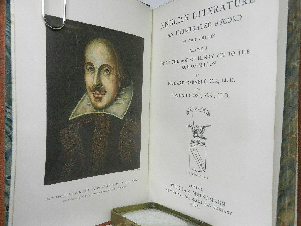 ENGLISH LITERATURE BY GARNETT & GOSSE 1903-1906 BICKERS TREE-CALF BINDINGS IN FOUR VOLUMES