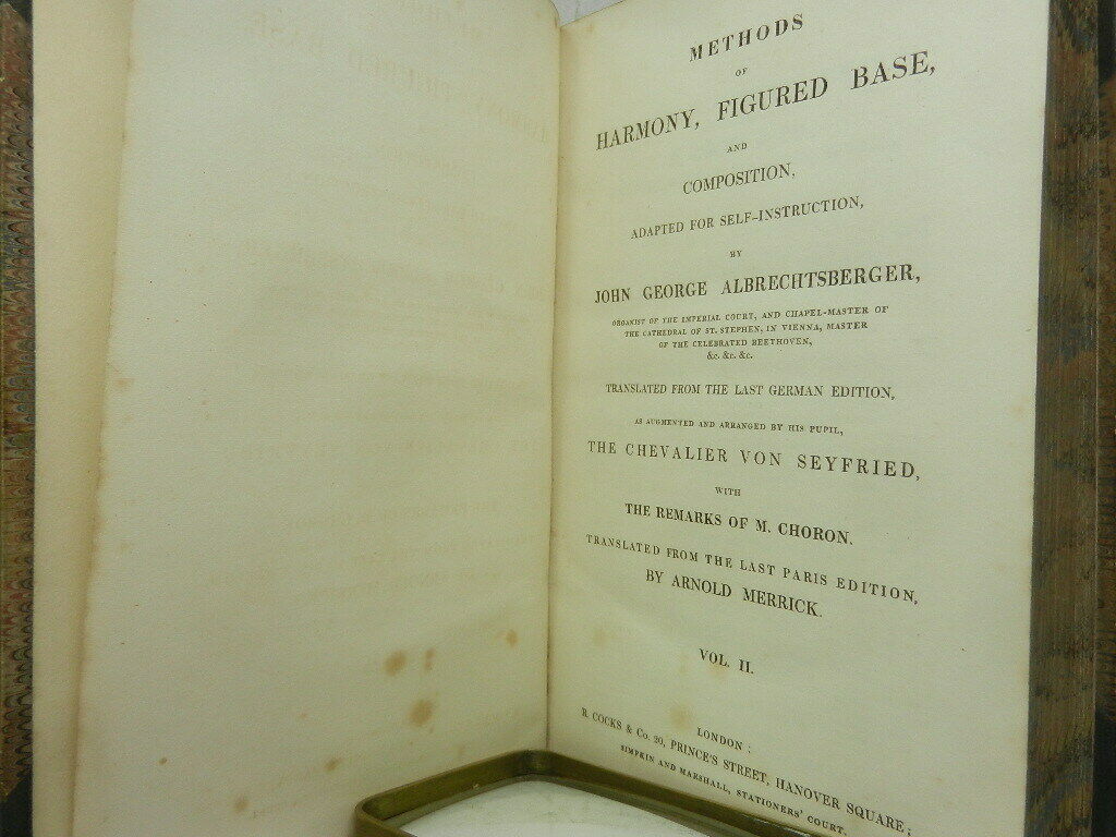 METHODS OF HARMONY FIGURED BASE & COMPOSITIONS BY JOHANN G. ALBRECHTSBERGER 1843