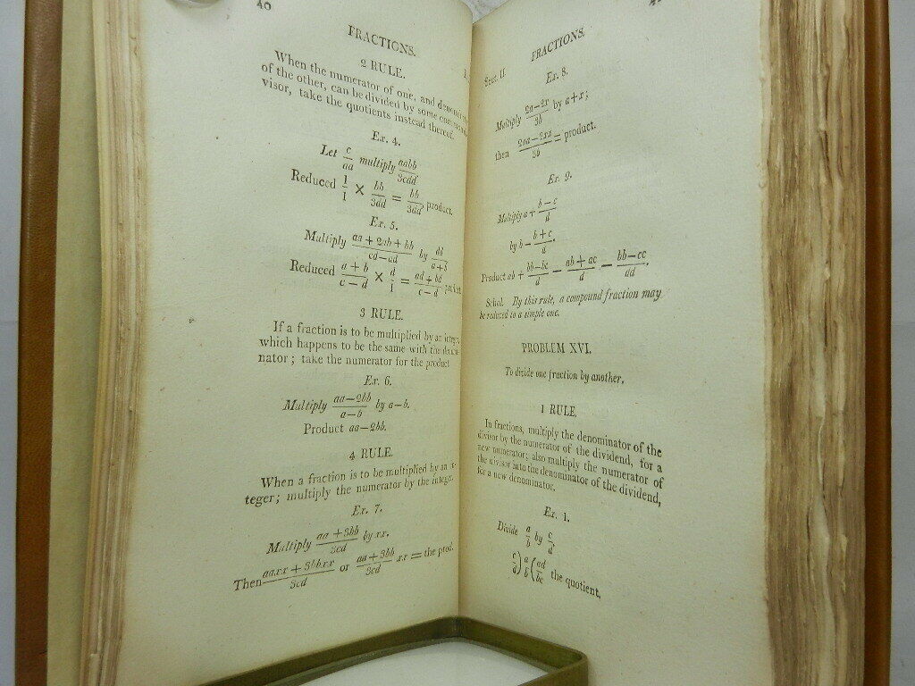 A TREATISE OF ALGEBRA BY WILLIAM EMERSON 1808 New Edition