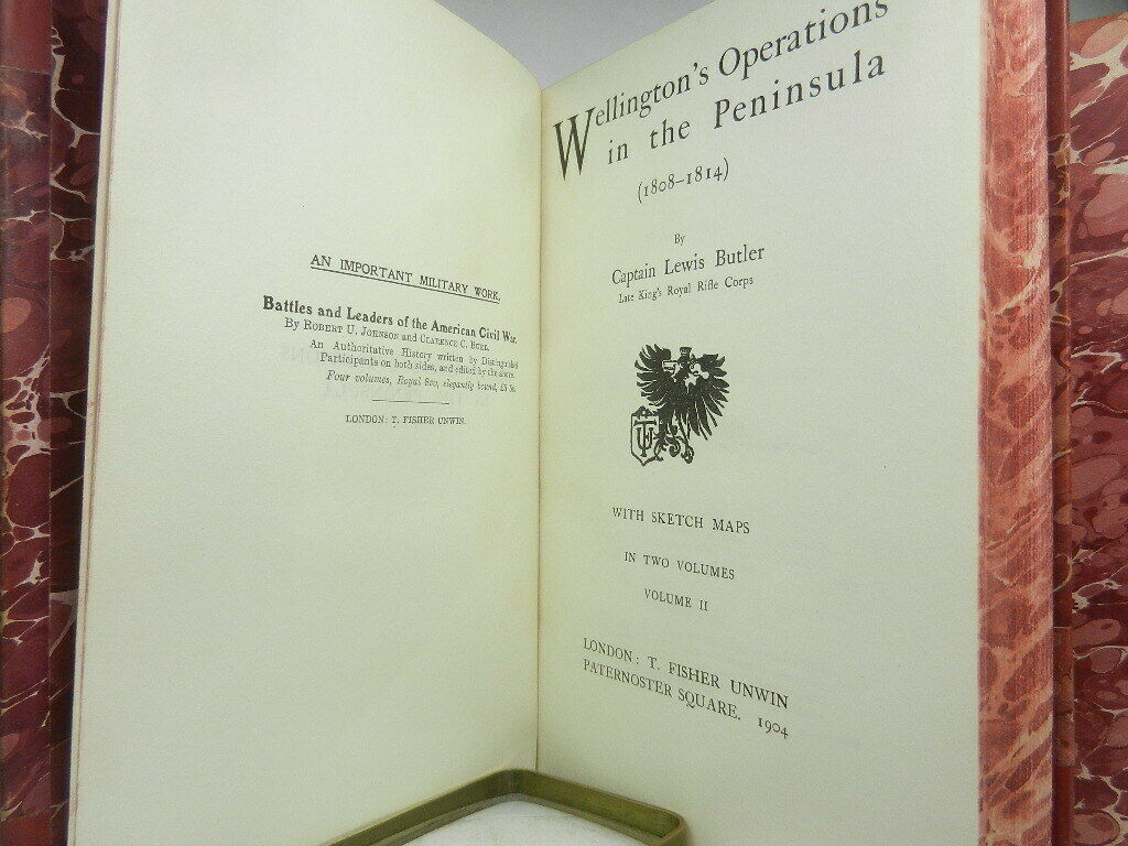 WELLINGTON'S OPERATIONS IN THE PENINSULA 1808-1814 BY LEWIS BUTLER 1904 1st Ed.