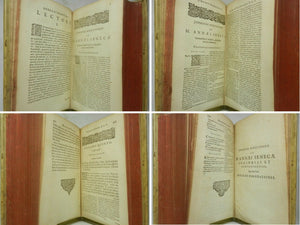 THE WORKS OF LUCIUS ANNAEUS SENECA IN THREE VOLUMES 1672-1673 Vellum-Bound